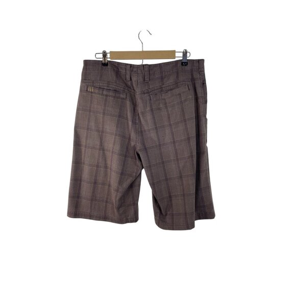 PrAna Mens Plaid Khaki Casual Shorts Size 34 - Picture 4 of 11